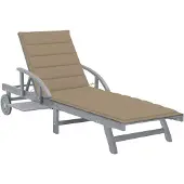 vidaXL Ligbed met kussen massief acaciahout
