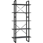 vidaXL Boekenkast met 5 schappen 80x30x175 cm grenenhout grijs