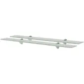 vidaXL Schappen zwevend 2 st 80x20 cm 8 mm glas