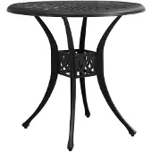 vidaXL Tuintafel 78x78x72 cm gietaluminium zwart