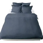 De Witte Lietaer Dekbedovertrek Zygo Indigo Satijn-240 x 200 / 220 cm | Lits-Jumeaux