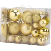 Cosy & Trendy Kerstballen - 53-delig - goud - ornamenten en piek - Kerstbal