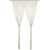 vidaXL Macramé Gordijn - Katoen, Crème, 140 x 240 cm
