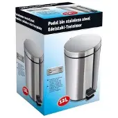 Huismerk Pedaalemmer / Prullenbak - RVS hoogglans (12 liter)