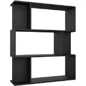 vidaXL Boekenkast/kamerscherm 80x24x96 cm bewerkt hout zwart