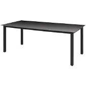 vidaXL Tuintafel 190x90x74 cm glas aluminium zwart online kopen