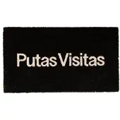 Fisura Deurmat Putas Visitas 70 X 40 Cm Kokosvezel/pvc Zwart