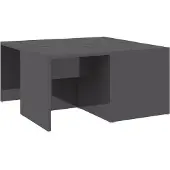 vidaXL Salontafels 4 st 33x33x33 cm bewerkt hout hoogglans grijs