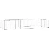 vidaXL Hondenkennel 43,56 m² gegalvaniseerd staal