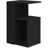 vidaXL Bijzettafel 36x30x56 cm bewerkt hout zwart