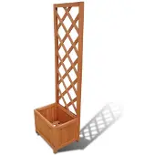 vidaXL Plantenbak met latwerk 40x30x135 cm massief vurenhout