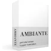 Ambiante - Katoen - Topper Hoeslaken - 200x220 cm - Wit