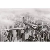 Blokker Dimex Airplane Vlies Fotobehang 375x250cm 5-banen