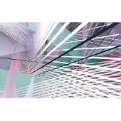 Komar Vliesbehang Digitale print vlies - Space Grid Spring - Afmeting 400 x 250 cm (1 stuk)