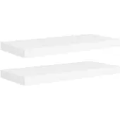 vidaXL Wandschappen zwevend 2 st 60x23,5x3,8 cm MDF wit