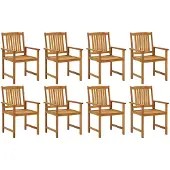 vidaXL Tuinstoelen 8 st massief acaciahout