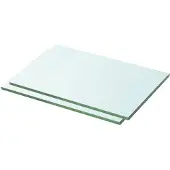 vidaXL Schappen 2 st 30x15 cm glas transparant