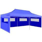 vidaXL Partytent pop-up inklapbaar 3x6 m blauw