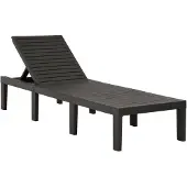 vidaXL Ligbed kunststof antracietkleurig
