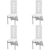vidaXL Eetkamerstoelen kunstleer wit 4 st online kopen