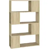 vidaXL Boekenkast/kamerscherm 80x24x124,5 cm bewerkt hout sonoma eiken