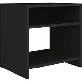 vidaXL Nachtkastje 40x30x40 cm bewerkt hout zwart