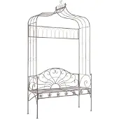 vidaXL Tuinbank 122 cm ijzer antiekbruin