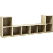 vidaXL Tv-meubelen 4 st 72x35x36,5 cm bewerkt hout sonoma eikenkleurig