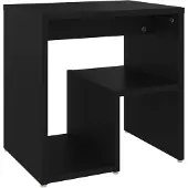 vidaXL Nachtkastje 40x30x40 cm bewerkt hout zwart