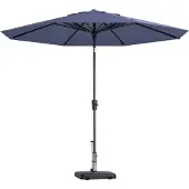 Madison Paros II round safier blue stokparasol 300 cm zonwering