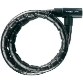Masterlock Steel armoured cable 1.20m x Ø 22mm w/keysvinyl cover - colour : blac - 8115EURDPS