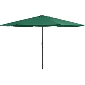 vidaXL Parasol met metalen paal 390 cm groen