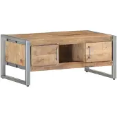 vidaXL Salontafel 95x50x40 cm ruw mangohout