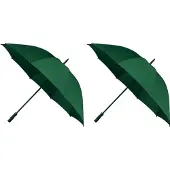 Falcone 2x Stormparaplu donkergroen 130 cm - Paraplu's