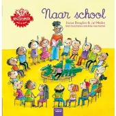 Jozua Douglas en Juf Maike Willewete. Naar school