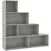 vidaXL Boekenkast/kamerscherm 155x24x160 cm bewerkt hout betongrijs