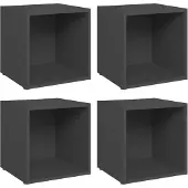 vidaXL Tv-meubelen 4 st 37x35x37 cm bewerkt hout grijs