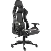 vidaXL Gamestoel draaibaar PVC wit