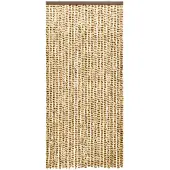 vidaXL Vliegengordijn 100x220 cm chenille beige en bruin