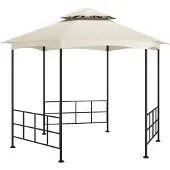 vidaXL Prieel met zijwanden 3,1x2,7 m crèmekleurig