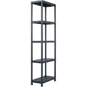 vidaXL Opbergrek 125 kg 60x30x180 cm kunststof zwart