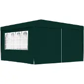 vidaXL Professionele partytent met zijwanden, 4x4 meter, groen, 90 g/m²
