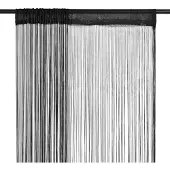 vidaXL Draadgordijnen 2 st 100x250 cm zwart