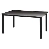vidaXL Tuintafel 150x90x74 cm glas aluminium zwart online kopen