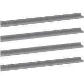 vidaXL Wandschappen 4 st 100x9x3 cm grijs