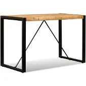vidaXL Eettafel 120 cm massief ruw mangohout