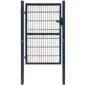 vidaXL 2D Poort (Enkel) Antracietgrijs 100x120 cm