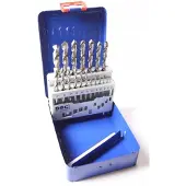 Bohrcraft Bohrset - - HSS-G - 19 stuks - 1-10 mm - Metaal - Blauw