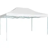 vidaXL - Partytent - inklapbaar - 3x4 - m - staal - wit