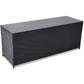 vidaXL Tuinbox 150x50x60 cm poly rattan zwart
